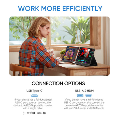 Ryoiki 15.6” Full HD Portable Monitor – Enhanced Display for Work and Play